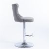 Furniture,Swivel Velvet Barstools Adjusatble Seat Height from 25-33 Inch