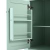 Kitchen Cart with Rubber wood Drop-Leaf Countertop ,Cabinet door internal storage racks