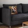 Newfoundland and Santa Claus Throw Pillow Machine Washable, Indoor Outdoor Decorative Pillow for Couch, Bed or Patio, 14Hx14W
