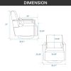 30.3"W Swivel Modern Upholstered Accent Chair with Solid Wood Armrests and 360 Degree Comfy Lounge Reading Chair, Side Armchair for Hotel, Bedroom