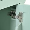 Kitchen Cart with Rubber wood Drop-Leaf Countertop ,Cabinet door internal storage racks