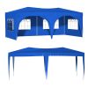 10'x20' Pop Up Canopy Tent with 6 Sidewalls, Ez Pop Up Outdoor Canopy for Parties, Waterproof Commercial Tent with 3 Adjustable Heights, Carry Bag
