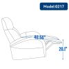 Yellow Brown Genuine Leather Swivel and Rocker Power Recliner Chair with Lumbar Support, Max Swivel Degree 270¬∞