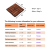Acacia Wood Interlocking Deck Tiles Checker Pattern, 20 PCS 12" x 12" Square Acacia Hardwood Outdoor Flooring for Patio, Bancony, Pool Side,...