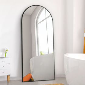 Dolonm 65x22 Inch Arch Full Length Mirror, Modern Design Standing Floor Mirror, Full Body Mirror for Living Room, Bedroom, Bathroom, Cloakroom (Color: as Pic)