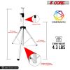 5 Core Speaker Stand Tripod Floor Tall Adjustable Up to 72 Inch DJ Studio Monitor Stands Pole Mount -- SS ECO 1PK WoB